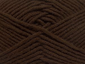 Fiber Content 50% Merino Wool, 50% Acrylic, Brand Ice Yarns, Dark Brown, Yarn Thickness 5 Bulky Chunky, Craft, Rug, fnt2-65942