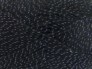 Composition 94% Acrylique, 6% Métallique Lurex, Brand Ice Yarns, Black, Yarn Thickness 3 Light DK, Light, Worsted, fnt2-66059
