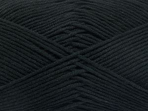 Fiber Content 50% Cotton, 50% Acrylic, Brand Ice Yarns, Black, Yarn Thickness 2 Fine Sport, Baby, fnt2-66096