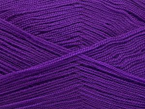 Very thin yarn. It is spinned as two threads. So you will knit as two threads. Yardage information is for only one strand. Fiber Content 100% Acrylic, Lilac, Brand Ice Yarns, Yarn Thickness 1 SuperFine Sock, Fingering, Baby, fnt2-66173