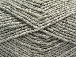 Fiber Content 60% Merino Wool, 40% Acrylic, Light Grey, Brand Ice Yarns, Yarn Thickness 3 Light DK, Light, Worsted, fnt2-66589