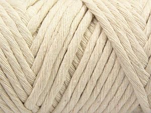 Fiber Content 100% Cotton, Brand Ice Yarns, Cream, Yarn Thickness 6 SuperBulky Bulky, Roving, fnt2-66826