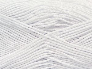 Composition 100% Mercerised Giza Cotton, White, Brand Ice Yarns, Yarn Thickness 2 Fine Sport, Baby, fnt2-66915