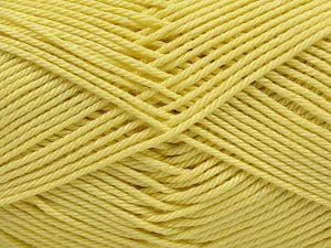 Composition 100% Mercerised Giza Cotton, Light Yellow, Brand Ice Yarns, Yarn Thickness 2 Fine Sport, Baby, fnt2-66933 