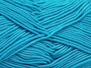 Composition 100% Mercerised Giza Cotton, Turquoise, Brand Ice Yarns, Yarn Thickness 2 Fine Sport, Baby, fnt2-66948