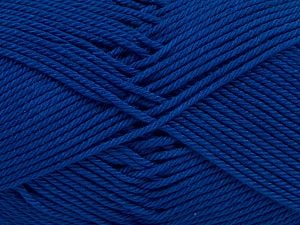 Composition 100% Mercerised Giza Cotton, Royal Blue, Brand Ice Yarns, Yarn Thickness 2 Fine Sport, Baby, fnt2-66951