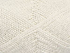 Composition 100% Coton, White, Brand Ice Yarns, Yarn Thickness 2 Fine Sport, Baby, fnt2-67023