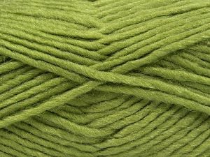 Composition 85% Acrylique, 5% Mohair, 10% Laine, Light Green, Brand Ice Yarns, Yarn Thickness 5 Bulky Chunky, Craft, Rug, fnt2-67103