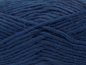 Fiber Content 85% Acrylic, 5% Mohair, 10% Wool, Navy, Brand Ice Yarns, Yarn Thickness 5 Bulky Chunky, Craft, Rug, fnt2-67106