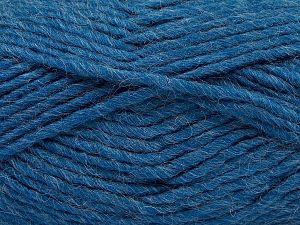 Composition 85% Acrylique, 5% Mohair, 10% Laine, Jeans Blue, Brand Ice Yarns, Yarn Thickness 5 Bulky Chunky, Craft, Rug, fnt2-67110