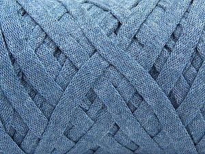 Fiber Content 100% Recycled Cotton, Jeans Blue, Brand Ice Yarns, Yarn Thickness 6 SuperBulky Bulky, Roving, fnt2-67285