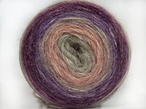 Composition 50% Acrylique haut de gamme, 25% Laine, 25% Alpaga, Purple, Pink, Lilac, Light Grey, Brand Ice Yarns, fnt2-67397