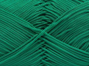 Width is 2-3 mm Fiber Content 100% Polyester, Brand Ice Yarns, Emerald Green, fnt2-67572