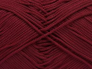 Width is 2-3 mm Fiber Content 100% Polyester, Brand Ice Yarns, Burgundy, fnt2-67573