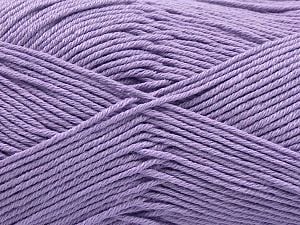 Composition 100% Coton, Light Lilac, Brand Ice Yarns, Yarn Thickness 2 Fine Sport, Baby, fnt2-67884