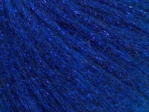 Fiber Content 7% Viscose, 56% Metallic Lurex, 20% Acrylic, 17% Wool, Saxe Blue, Brand Ice Yarns, fnt2-67955