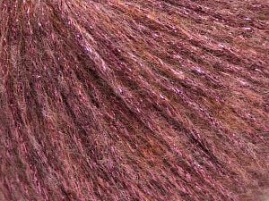 Fiber Content 7% Viscose, 56% Metallic Lurex, 20% Acrylic, 17% Wool, Light Pink, Brand Ice Yarns, fnt2-67962