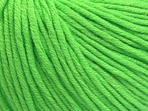 Fiber Content 50% Acrylic, 50% Cotton, Neon Green, Brand Ice Yarns, fnt2-68195