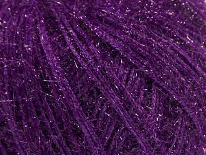 Fiber Content 60% Polyamide, 40% Metallic Lurex, Brand Ice Yarns, Dark Purple, fnt2-68313