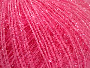 Fiber Content 60% Polyamide, 40% Metallic Lurex, Pink, Brand Ice Yarns, fnt2-68316