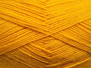 Composition 60% Laine mérinos, 40% Acrylique, Yellow, Brand Ice Yarns, fnt2-68437