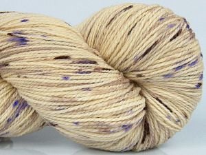 Fiber Content 85% Superwash Merino Wool, 15% Silk, Light Lilac, Brand Ice Yarns, Camel, Beige, fnt2-68750