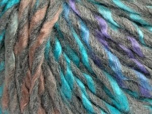 Composition 85% Acrylique, 15% Laine, Turquoise, Lilac, Light Pink, Light Grey, Brand Ice Yarns, fnt2-69006
