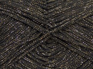 Width is 2-3 mm Fiber Content 100% Polyester, Brand Ice Yarns, Gold, Dark Brown, fnt2-69407