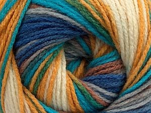 Composition 100% Acrylique, Turquoise, Purple, Brand Ice Yarns, Gold, Cream, Brown, fnt2-70346