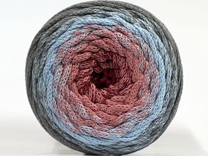 Please be advised that yarns are made of recycled cotton, and dye lot differences occur. Composition 100% Coton, Salmon Shades, Brand Ice Yarns, Grey, Blue, fnt2-70984