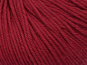 Baby cotton is a 100% premium giza cotton yarn exclusively made as a baby yarn. It is anti-bacterial and machine washable! Fiber Content 100% Giza Cotton, Brand Ice Yarns, Burgundy, fnt2-73209