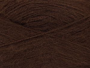 Composition 75% Acrylique haut de gamme, 15% Laine, 10% Mohair, Brand Ice Yarns, Dark Brown, fnt2-73631