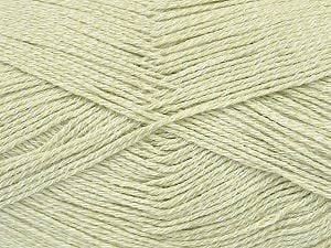 Machine Washable. Composition 48% Coton, 39% Superwash Wool, 13% Polyamide, White, Brand Ice Yarns, Green, fnt2-74038