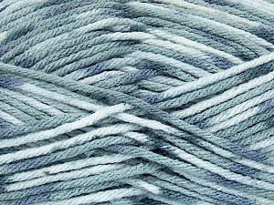 Composition 100% Acrylique haut de gamme, White, Light Green, Brand Ice Yarns, Grey Shades, fnt2-74141 