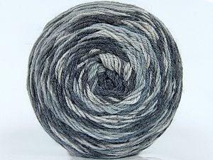 Machine Washable. Composition 35% Superwash Wool, 30% Bambou, 25% Polyamide, 10% Soie, Brand Ice Yarns, Grey Shades, fnt2-74171 