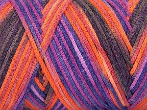 Please be advised that yarns are made of recycled cotton, and dye lot differences occur. Composition 80% Coton, 20% Polyamide, Purple, Pink, Orange, Maroon, Brand Ice Yarns, fnt2-74602