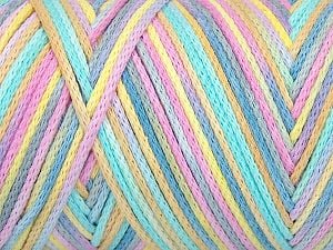 Please be advised that yarns are made of recycled cotton, and dye lot differences occur. Composition 80% Coton, 20% Polyamide, Yellow, Pink, Mint Green, Light Grey, Brand Ice Yarns, Blue, fnt2-74609