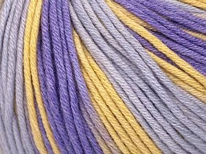 Composition 50% Coton, 50% Acrylique, Lilac Shades, Brand Ice Yarns, Gold, fnt2-75309 