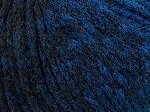 Fiber Content 64% Acrylic, 23% Wool, 13% Polyamide, Brand Ice Yarns, Blue, Black, fnt2-75390