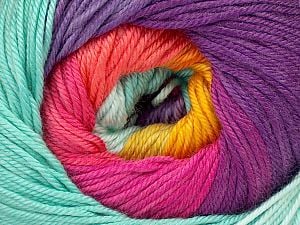 Composition 100% Acrylique, Purple, Pink Shades, Mint Green, Brand Ice Yarns, Gold Shades, fnt2-75820