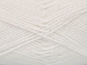 Composition 94% Acrylique, 6% Métallique Lurex, White, Iridescent, Brand Ice Yarns, fnt2-76951