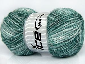 Fiber Content 50% Acrylic, 30% Polyester, 20% Wool, White, Brand Ice Yarns, Green Shades, Black, fnt2-77391