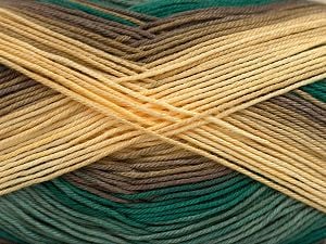 Composition 100% PremiumMicroAcrylic, Brand Ice Yarns, Green Shades, Cream Shades, Brown, Yarn Thickness 2 Fine Sport, Baby, fnt2-77481 