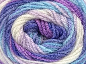 Fiber Content 100% Baby Acrylic, White, Lilac Shades, Brand Ice Yarns, Baby Blue, fnt2-77511