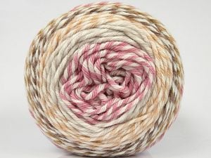 Composition 100% Acrylique haut de gamme, White, Pink, Light Orange, Brand Ice Yarns, Brown, Beige, Yarn Thickness 4 Medium Worsted, Afghan, Aran, fnt2-77648