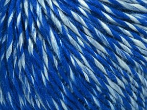 Fiber Content 50% Acrylic, 50% Wool, White, Brand Ice Yarns, Blue, fnt2-77745