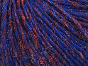 Fiber Content 50% Acrylic, 50% Wool, Brand Ice Yarns, Burgundy, Blue, fnt2-77747