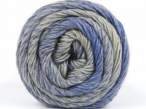 Composition 50% Acrylique, 50% Laine, Light Grey, Brand Ice Yarns, Bluish Lilac, fnt2-77807