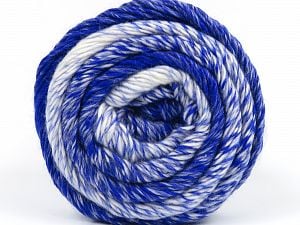 Fiber Content 50% Acrylic, 50% Wool, White, Brand Ice Yarns, Blue, fnt2-77809