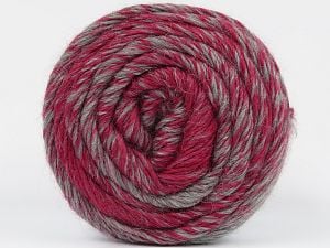 Composition 50% Acrylique, 50% Laine, Red, Light Grey, Brand Ice Yarns, fnt2-77833